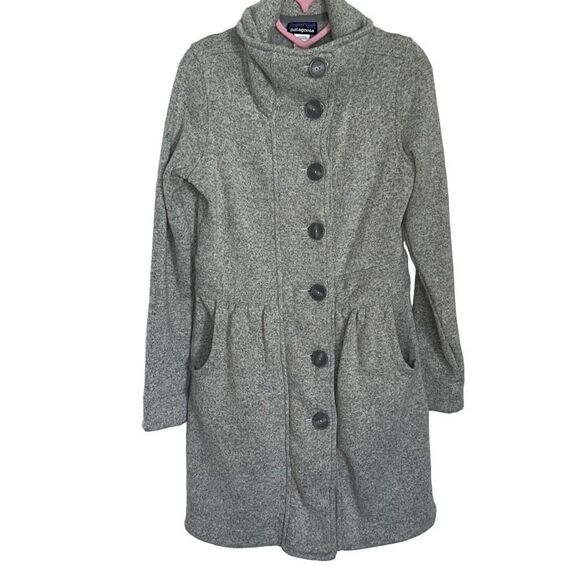 Patagonia Women’s Grey Better Sweater Long City Winter Fleece Coat | Small - Picture 1 of 5